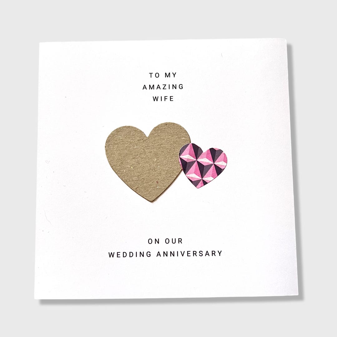 1st Wedding Anniversary Card Paper Anniversary Him Her Husband Wife ...