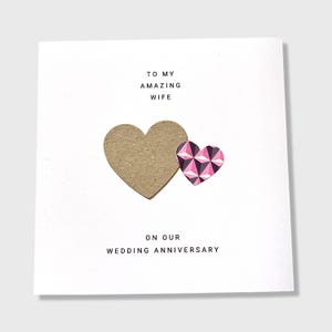 Carte papier 1er anniversaire de mariage Lui son mari épouse couple