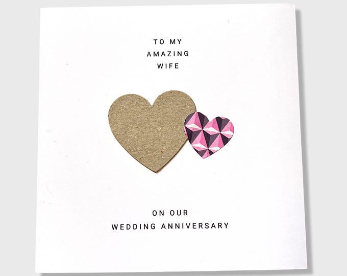 1st Wedding Anniversary Card Paper Anniversary Him Her Husband Wife Couple