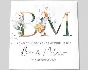 Wedding Day Card Personalised Wedding Card