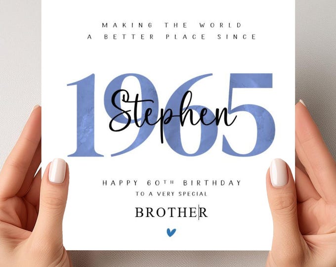 60th Birthday Card 1965 Personalised Dad Brother Grandad Uncle Friend