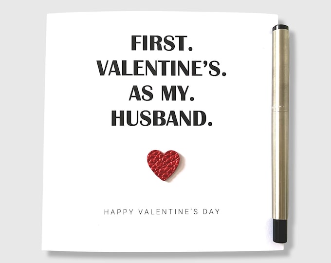 Husband Valentine's Day Card 1st Valentine's as my Husband