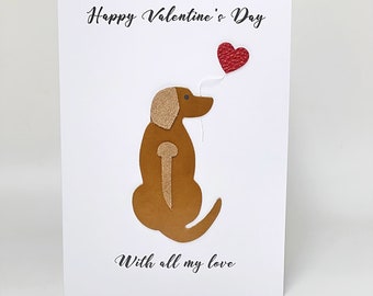 Rhodesian Ridgeback Valentine Card Leather Ridgeback Dog Him Her Friend Husband Wife