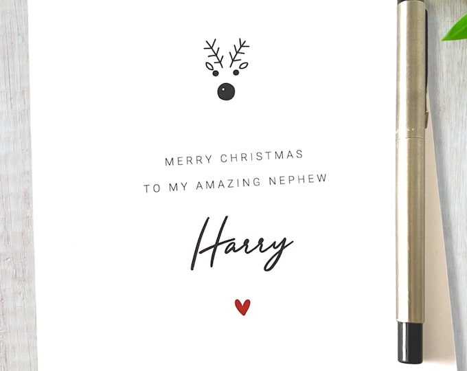 Personalised Nephew Christmas Card