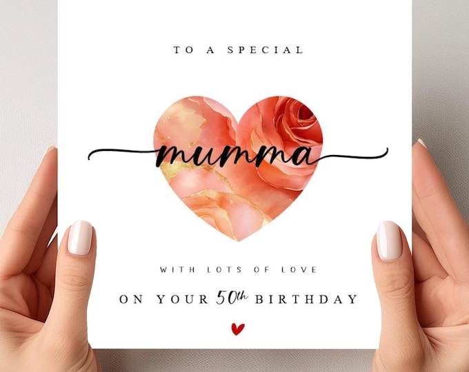 50th Birthday Card Mumma Mummy Mama Mammy Mum Mam