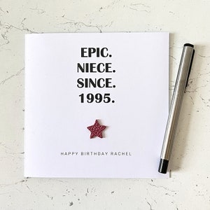 Carte d'anniversaire nièce personnalisée Epic Neice