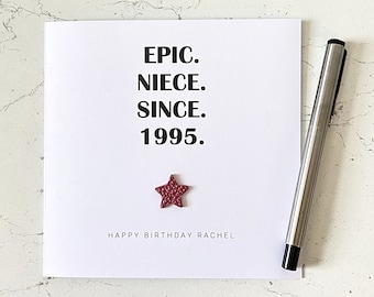 Niece Birthday Card Personalised Epic Neice Birthday Card