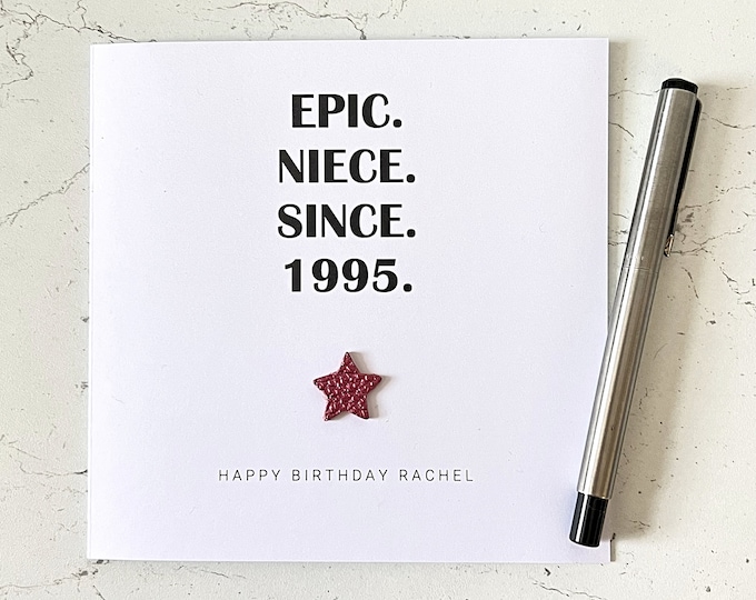 Niece Birthday Card Personalised Epic Neice Birthday Card