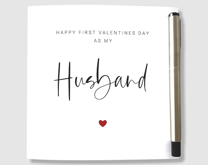 1st Valentine's Day Card as Husband