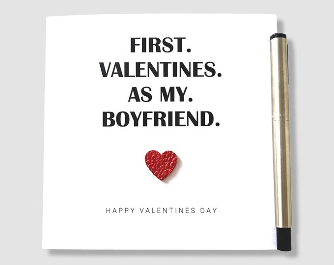First Valentines Card Boyfriend Girlfriend Him Her 1st Valentine's Day