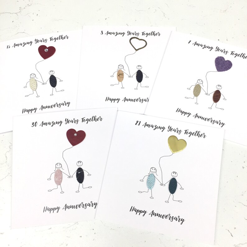 21st Wedding Anniversary Card Brass Anniversary Card Him Her Etsy