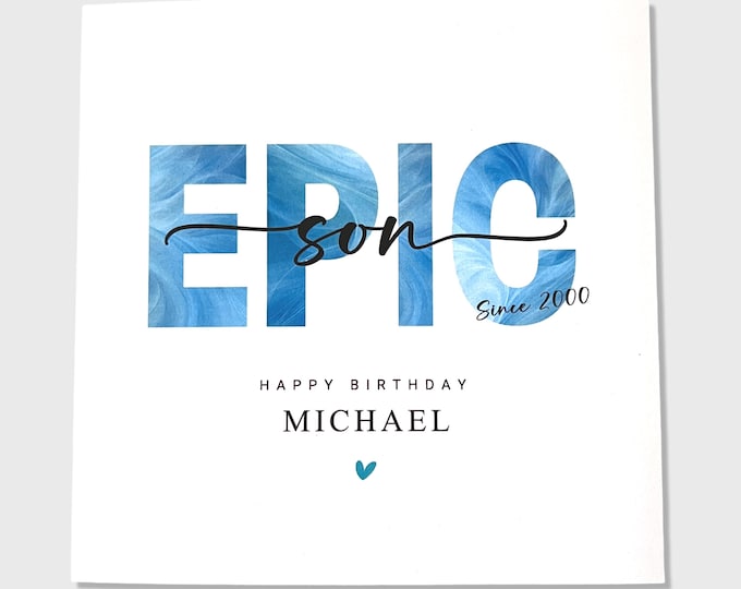 Son Birthday Card Personalised Epic Birthday Card