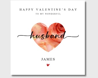 Personalised Valentine's Day Card for Husband