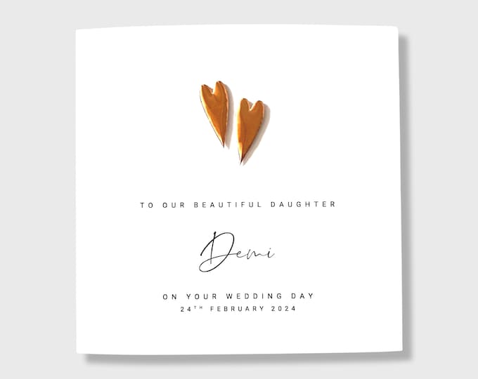 Personalised Wedding Day Card, for Daughter