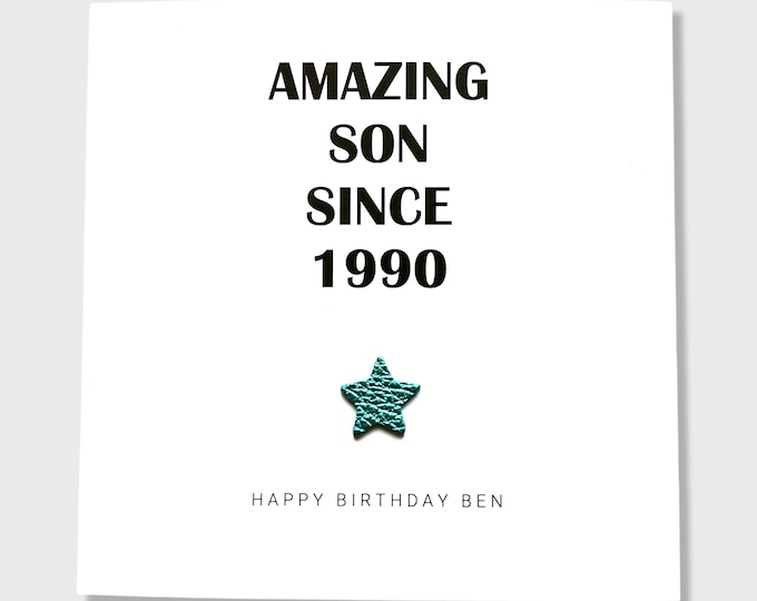 Son Birthday Card Personalised Epic Amazing Wonderful Birthday Card