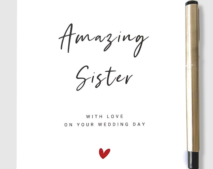 Wedding Day Card for Amazing Sister