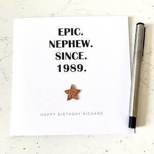 Carte d'anniversaire neveu personnalisée