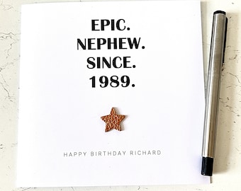 Nephew Birthday Card Personalised Epic Nephew Birthday Card