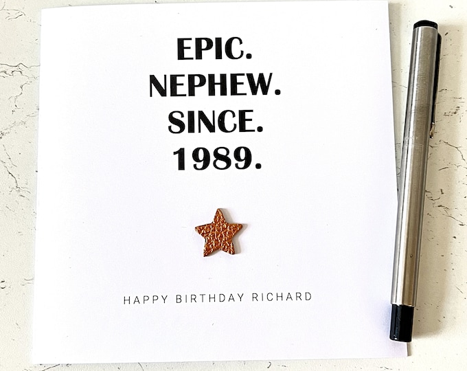 Nephew Birthday Card Personalised Epic Nephew Birthday Card
