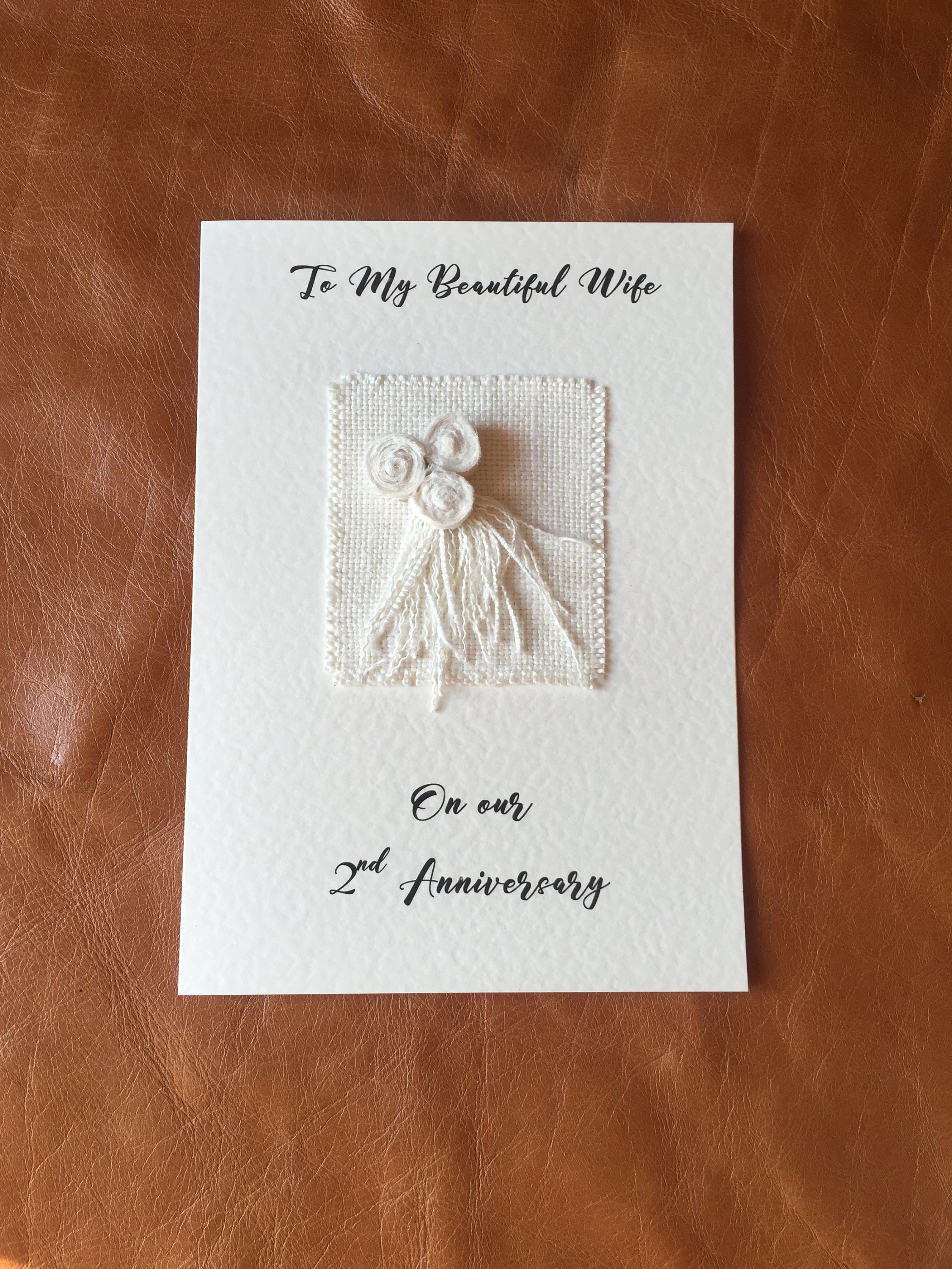 2nd wedding anniversary card for husband