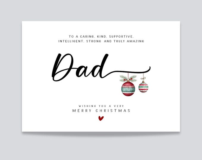 Dad Christmas Card: Large A5 or Square Card