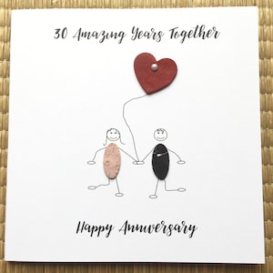 30e anniversaire de mariage carte perle anniversaire carte lui son mari femme peu de personnes