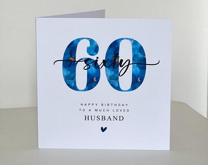 60th Birthday Card Husband Dad Grandfather Daddy Grandad Brother Uncle Friend