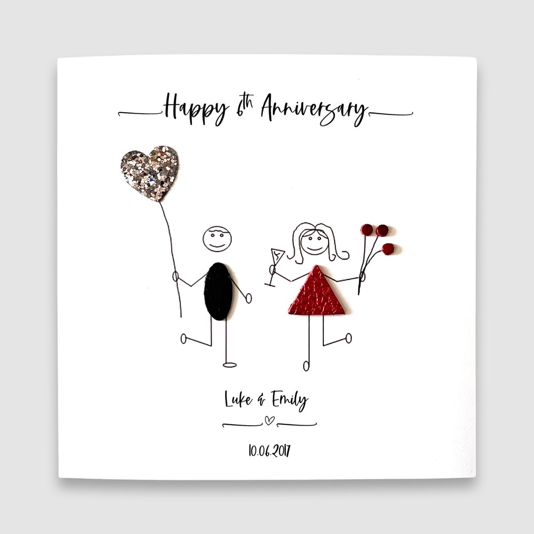 Cartes 6e Anniversaire Mari, 6e Anniversaire De Mariage