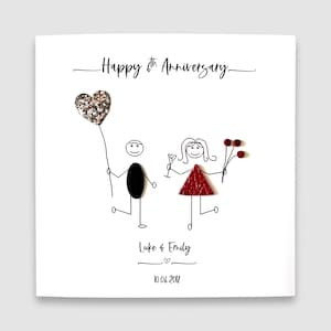Carte personnalisée d'anniversaire de mariage de fer de carte du 6ème anniversaire