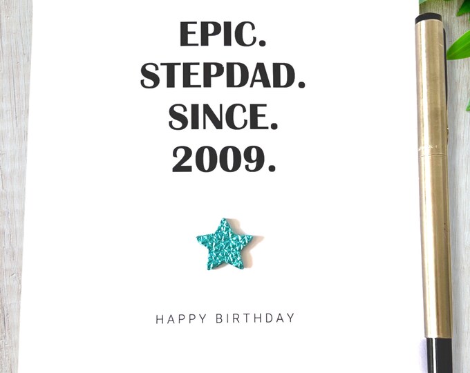 Stepdad Birthday Card Personalised Epic Stepdad