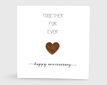 Wedding Anniversary Card, Together for Ever, Him Her Husband Wife Couple