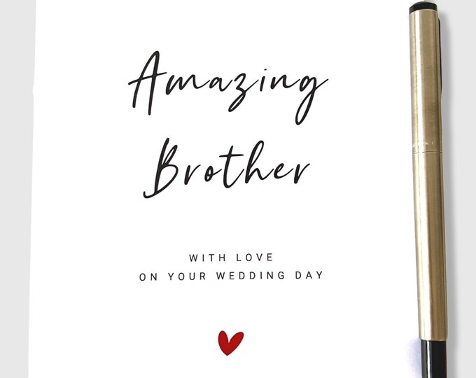 Wedding Day Card for Amazing Brother
