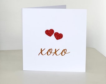 Valentine Card, Him Her Boyfriend Girlfriend, Leather Heart