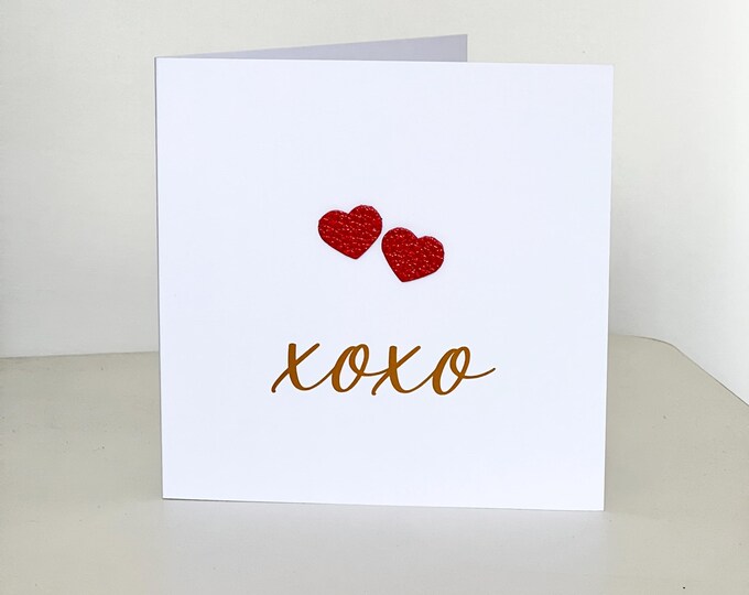 Valentine Card, Him Her Boyfriend Girlfriend, Leather Heart