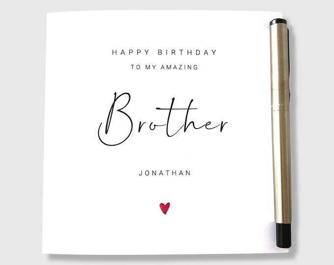 Personalised Brother Birthday Card