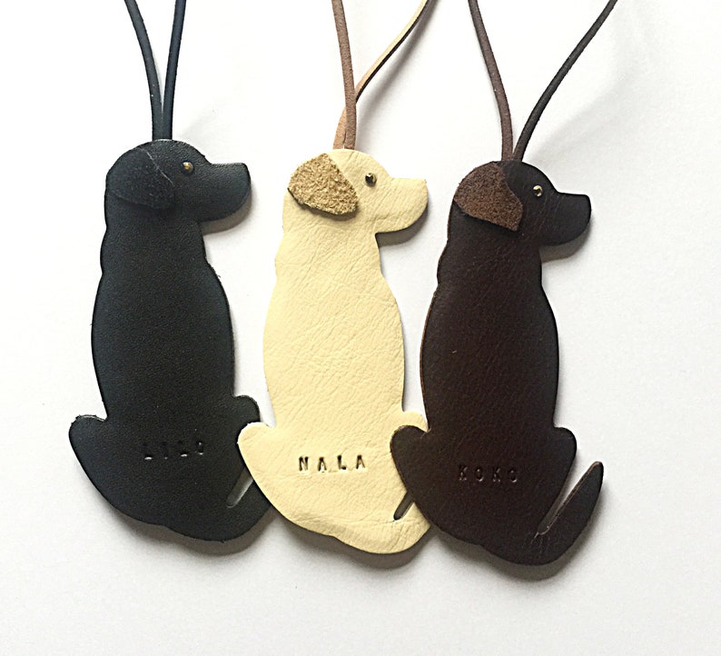 Labrador Ornament Leather Personalised Hanging Labrador Decoration Labrador Retriever Tag Gift Sympathy Keepsake