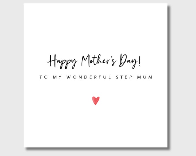 Mother's Day Card Step Mum