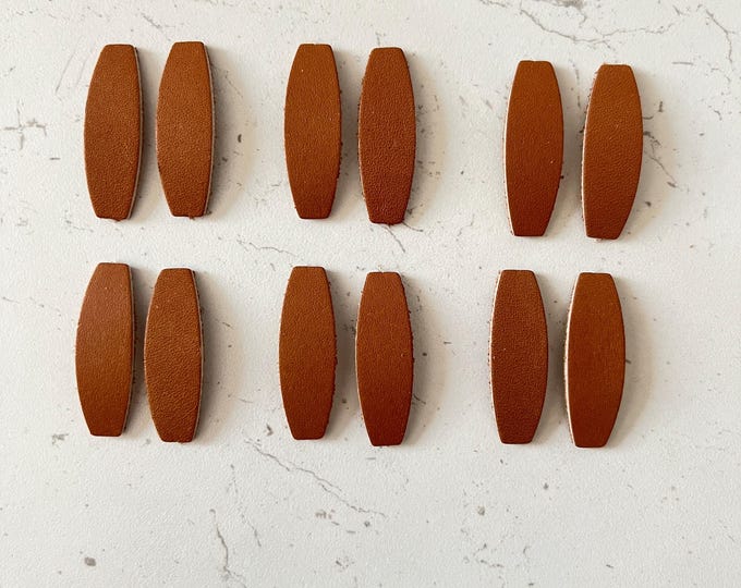 Leather Connectors Leather Bars Shapes Rectangle Blanks Tan