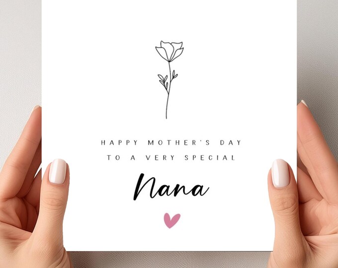 Mother's Day Card Nana Granny Nanna Mumma Mum Mummy Mom Step Mum