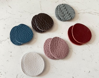 Leather Oval Earring Blanks Leather Die Cut Earring Shapes 12 Pieces 6 Pairs Teal Brown Lilac Red