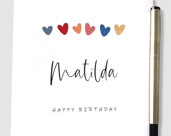 Personalised Birthday Card Her Him Wife Husband Sister Brother Friend Aunt