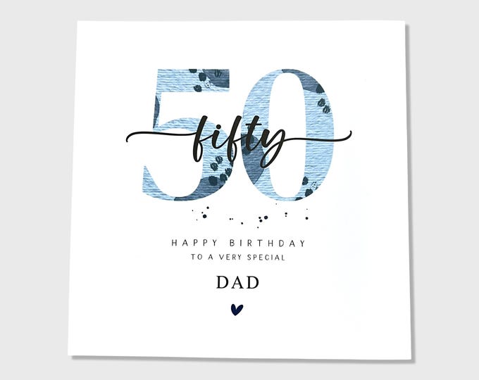 50th Birthday Card brother, dad, uncle, grandpa, step dad, godfather, cousin, friend.