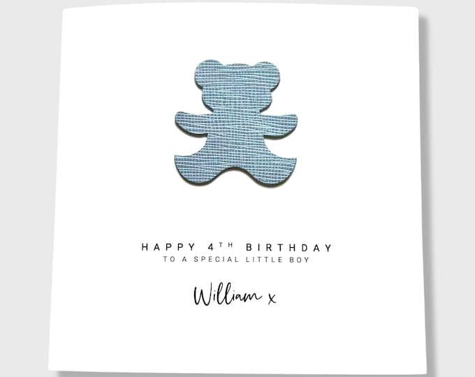 Personalised 4th Birthday Card Any Year Birthday Card Boy Girl Son Grandson Nephew