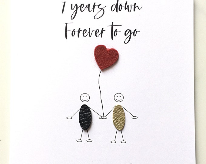 7th Wedding Anniversary Card Wool Anniversary Card 7 Years Down Wife Husband Him Her