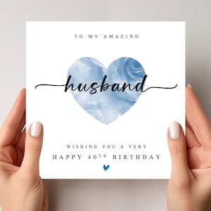 Carte 40e anniversaire mari