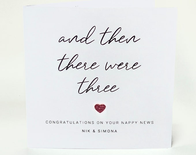 Pregnancy Congratulations Card New Baby Announcement Nappy News New Arrival Due Expecting Baby Card