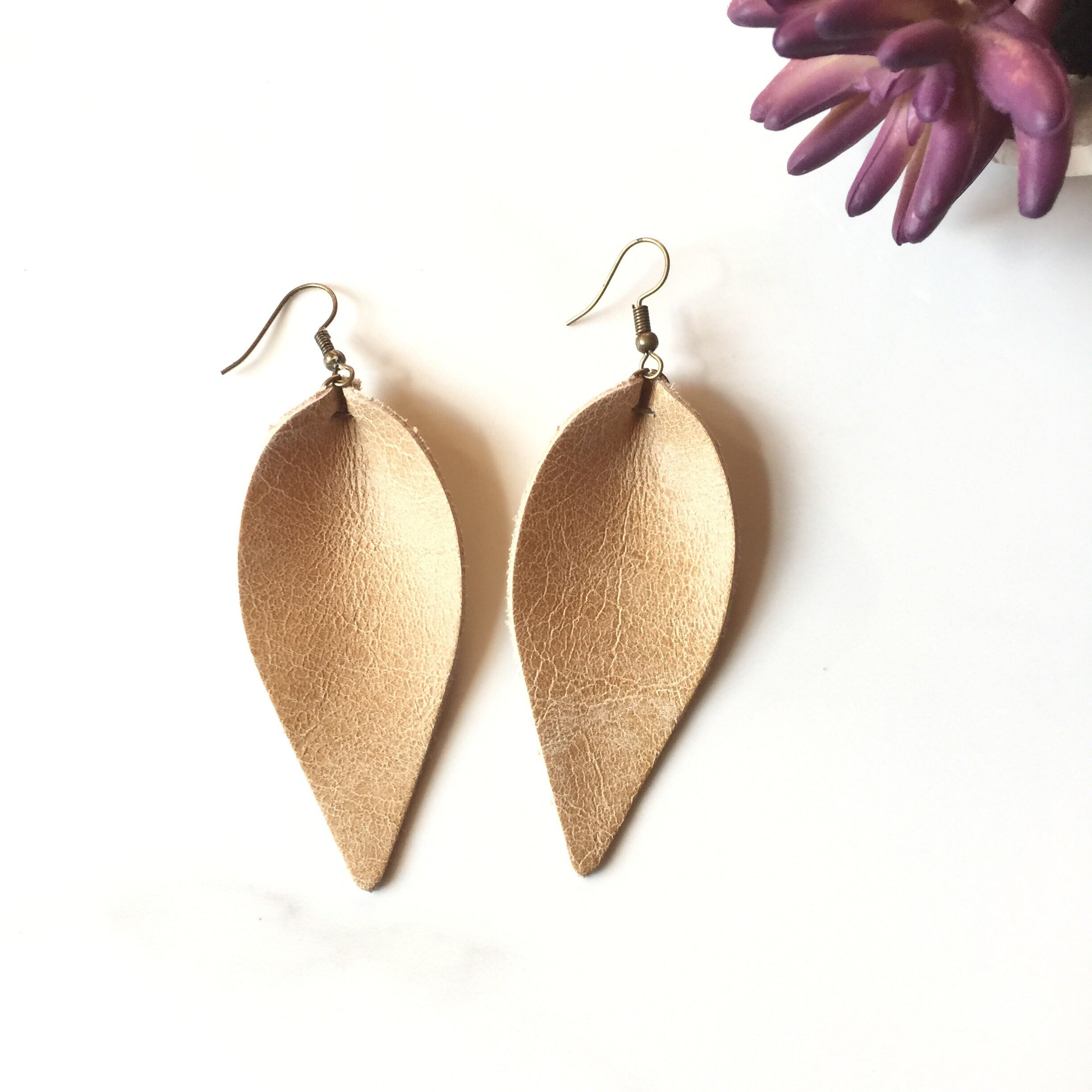Cheap leather earrings clearance