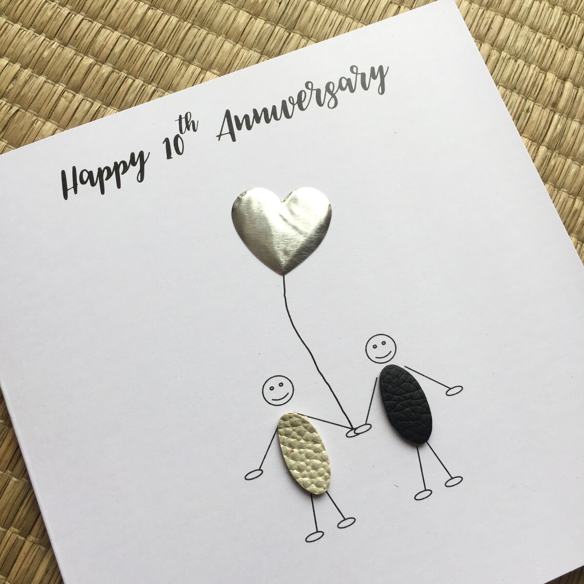 10th Wedding Anniversary Card Personalised Tin Anniversary | Etsy