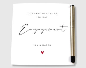 Personalised Engagement Card Congratulations