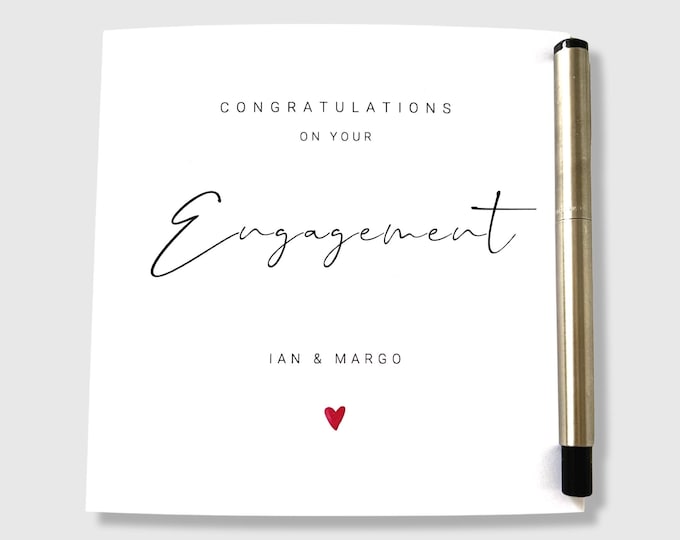 Personalised Engagement Card Congratulations